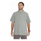 Camisa M/c Merrell Sport Shirt Short Sl Verde Hombre