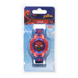 Reloj Disney Lcd Para Niños Spider-man Intermitente