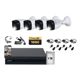 Kit 4 Camaras Seguridad Dahua 2mp Full Color Dvr 8ch Disco