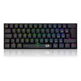 Teclado Mecânico Redragon Dragonborn Preto Switch Azul Abnt2