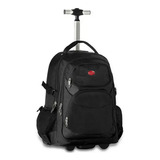 Mochila Executiva Rodinha / Carrinho Homem Clio Preto Ml3204 Desenho Do Tecido Liso