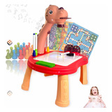 Mesa Desenho Projetor Infantil C/ Jogo Menino Menina Criança