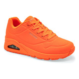 Tenis Skechers Street Uno 73667norg Unisex Naranja Fosfo 2/6