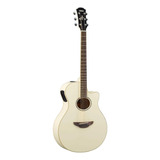 Yamaha Apx 600vw Guitarra Electroacústica Blanca Meses Color Vintage White Orientación De La Mano Derecha