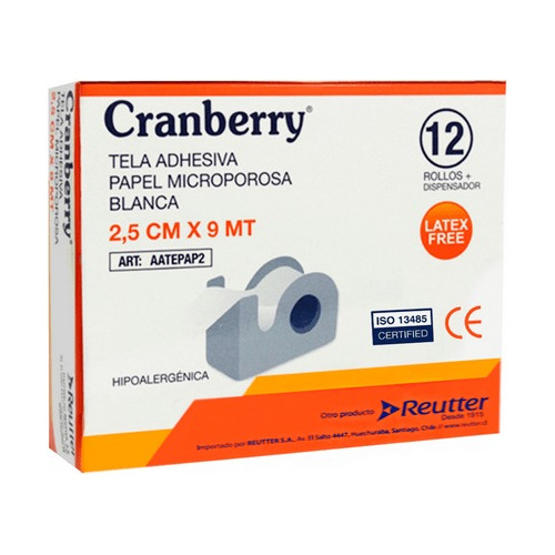 Cinta Micropore Cranberry 2,5cm X 9mt V/a (1 Unidad)