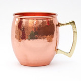 Kit 4 Canecas Moscow Mule Em Cobre Puro Martelada 500 Ml