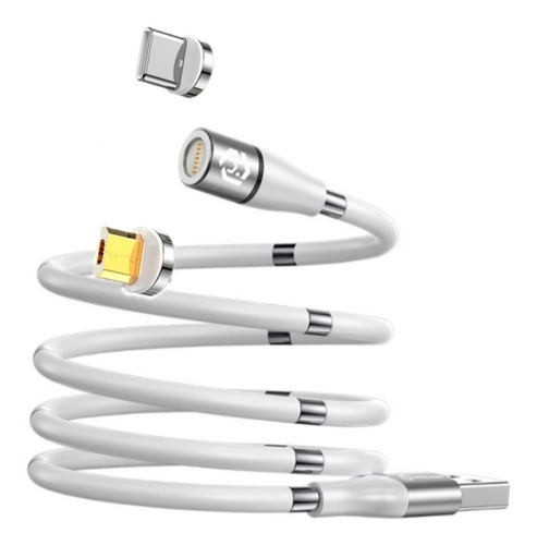 Cable Usb Magnetico 2en1 Carga Rapida Qc 3.0 Datos 2 Metros