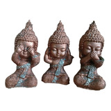 Buda Principe Trio Ciego Sordo Mudo Decoracion Resina Oferta