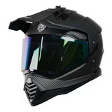 Casco Moto Cross Onix  Negro Carbón Kov Certificación Dot