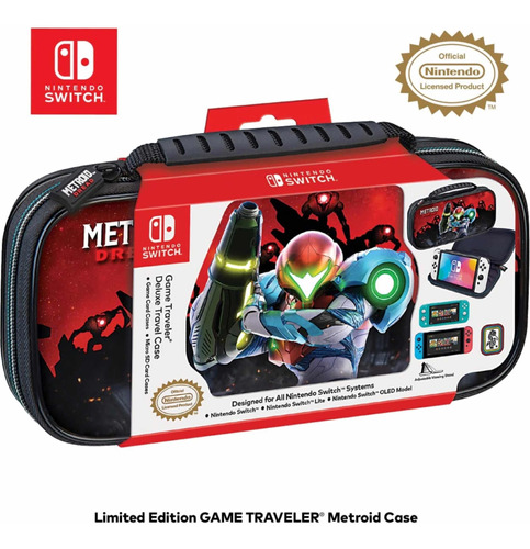 Estojo Capa Case Nintendo Switch Lite E Oled Metroid Oficial