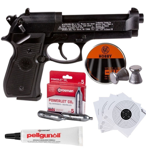 Marcadora Beretta 92fs Airsoft Pellet Co2 Paquete Xtreme P