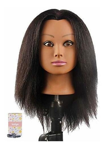 Maniqui Cabeza Cabello Natural Negro 50 Cm Kalyx