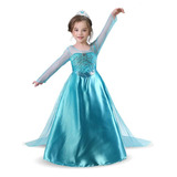 Vestido De Princesa Elsa Para Fiesta De Cumpleaños, Vestido