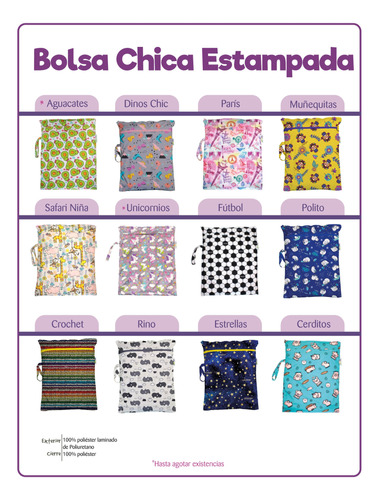 1 Bolsa Impermeable Wetbag Ecopipo Chica Estampada A Elegir