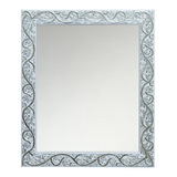 Espelho Banheiro Maquiagem Pendurado Pequeno 20x25 Cor Branco/dourado