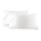 Par De Fundas De Almohada 50*72 180 Hilos Blanco Liso 