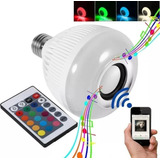 Lampada Musical Caixa Som Bluetooth Led Celular Com Controle Cor Da Luz Rgb 110v/220v