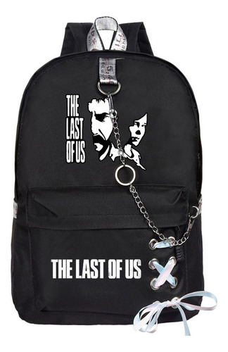 Mochila Escolar The Last Of Us Con Correa Negra, Nueva Estam