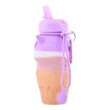 Botella Botellita Footy Unicornio Helado Silicona Flexible