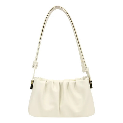 Lq Cartera De Hombro Tipo Baguette For Mujer Lisa Blanco Q