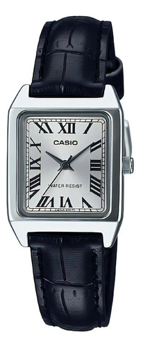 Reloj Casio Ltp-v007l-7b1udf Mujer 100% Original Color De La Correa Negro Color Del Bisel Plata Color Del Fondo Plata