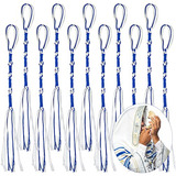 Tzitzits Blancos Hilo Azul, Azul Real, Borlas Pequeñas...