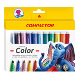 Caneta Hidrografica Compactor Color 12 Cores