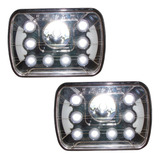 Par De Faros 6054 9 Leds Universal 55w Ojo De Angel 7  Plast