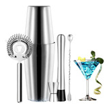 Juego De Coctelera Bartender Cocktail Cantinero Shaker 5pcs