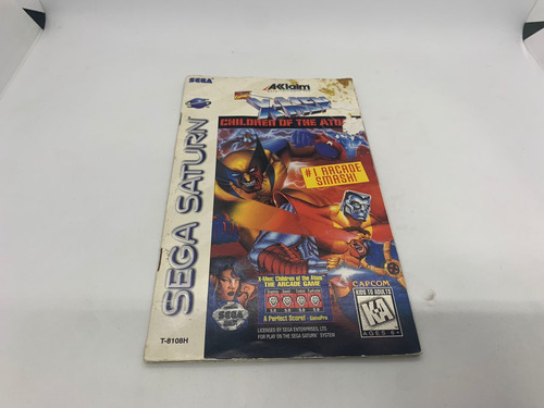 Manual Do Jogo X-men Children Of The Atom De Sega Saturn