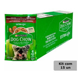 Kit Caixa 15 Sachê Dog Chow Cães Adultos Td Tam Cordeiro100g