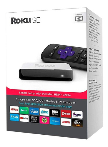 Roku Le Estándar Tv Box Airplay Hd Control Remoto 2022