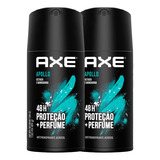 Kit Com 2 Antitranspirante Aerosol Axe Apollo 48h 150ml