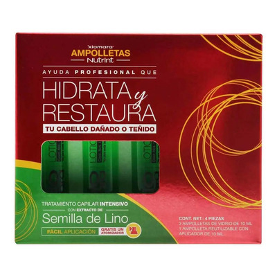 Tratamiento Capilar Xiomara Nutrint Hidarata y Restaura 4 Ampolletas | MercadoLibre