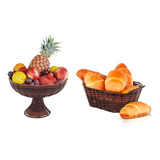 Kit: Cestinho De Pão E Fruteira, Cozinha, Frutas, Pão 