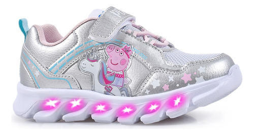 Zapatillas Peppa Pig Niña Con Luz Footy Rosa 