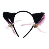 Diadema Orejas De Gato Neko Kawai Baby Maid Cosplay Negro 03