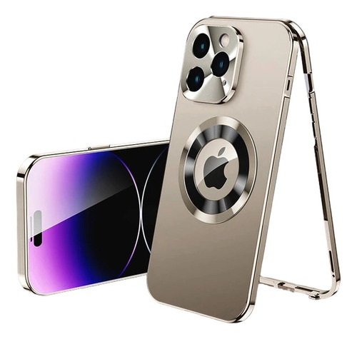 Case 360º Em Alumínio Pro + Para iPhone 15 14 13 12 Pro Max