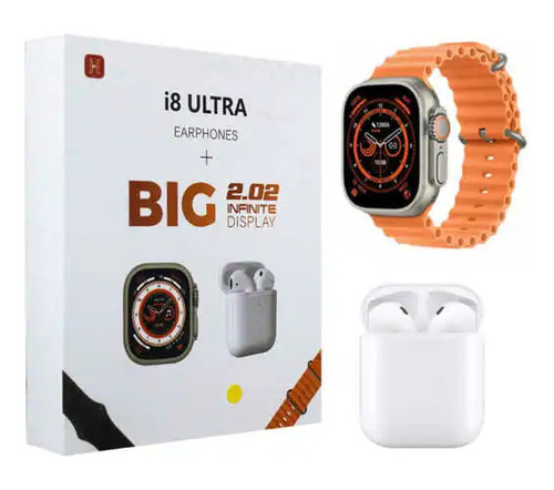 Super Pack Smart Watch + Earphones +2 Correas I8 Ultra 
