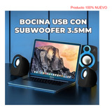Bocina Usb Con Subwoofer 3.5mm Pc Laptop Computacion