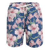 Shorts De Praia De Tênis Com Estampa De Flores 3d