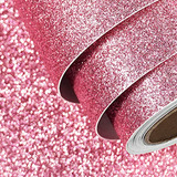 Papel Adhesivo Brillo Rosa Para Habitación De Niñas