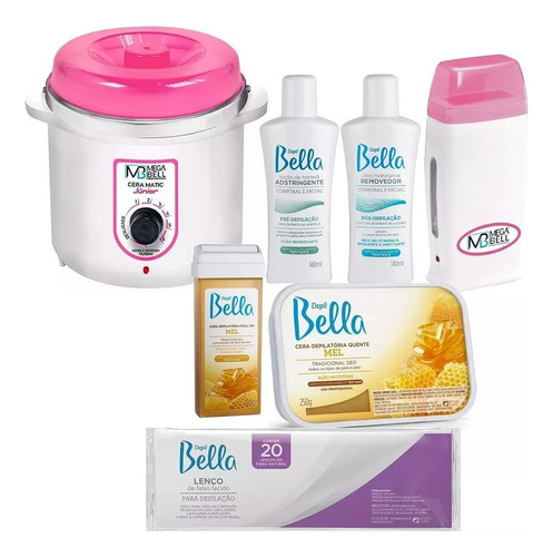 Kit Depilação Com Cera Quente+ Depilador Roll-on E Termocera