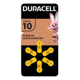  Pila 10 Auditiva Duracell, Zinc De Aire Paquete Con 6 Pilas