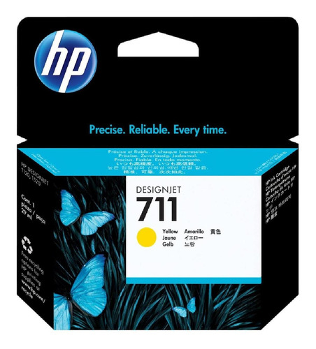 Cartucho Hp 711 Amarillo Original 29ml Cz132a Plotter