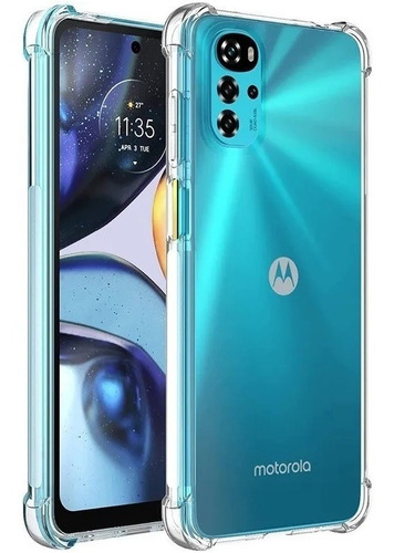 Funda Anti Golpes Para Motorola E32 + Vidrio Full 9d