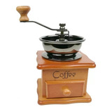 Molino Manual De Café Vintage En Madera Y Ceramica