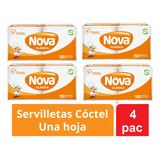 4pack Servilletas Nova Clasica Familiar Coctel 150 Unidades