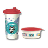 Set Baby Disney Vaso Con Tapa Y Recipiente. Tupperware