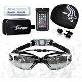 Kit De Gafas De Natación 6en 1,proteccion Uv Y Recubrimiento